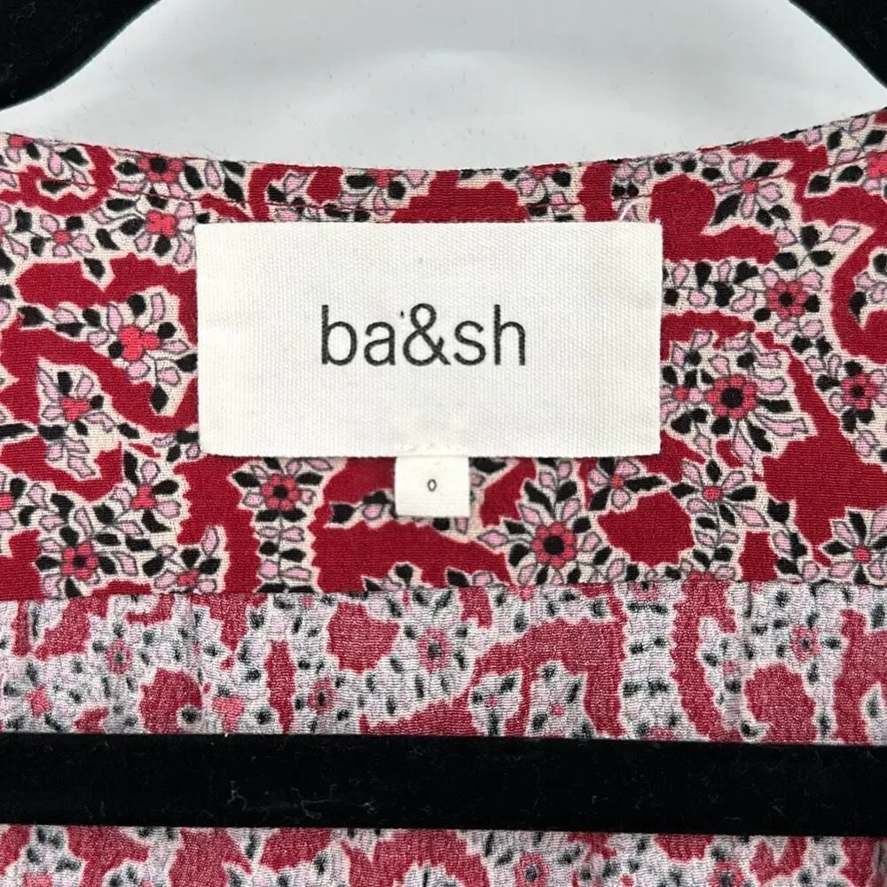 Ba&sh Floral Printed Camille Wrap Dress Size 2 - Picture 4 of 15